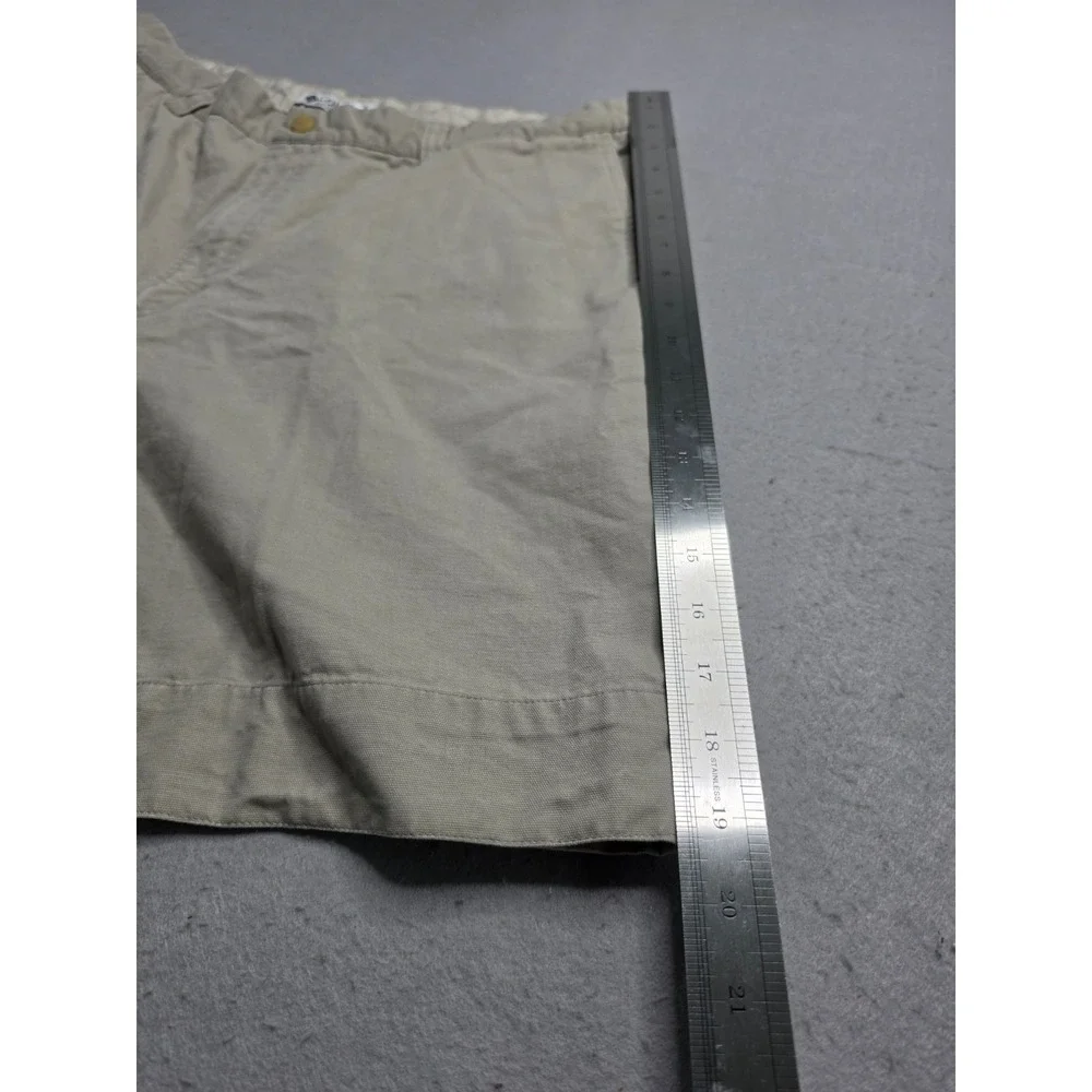 Columbia Chino Shorts Men's‎ 38 Beige 100% Cotton Logo Utility Pocket Flat Front
